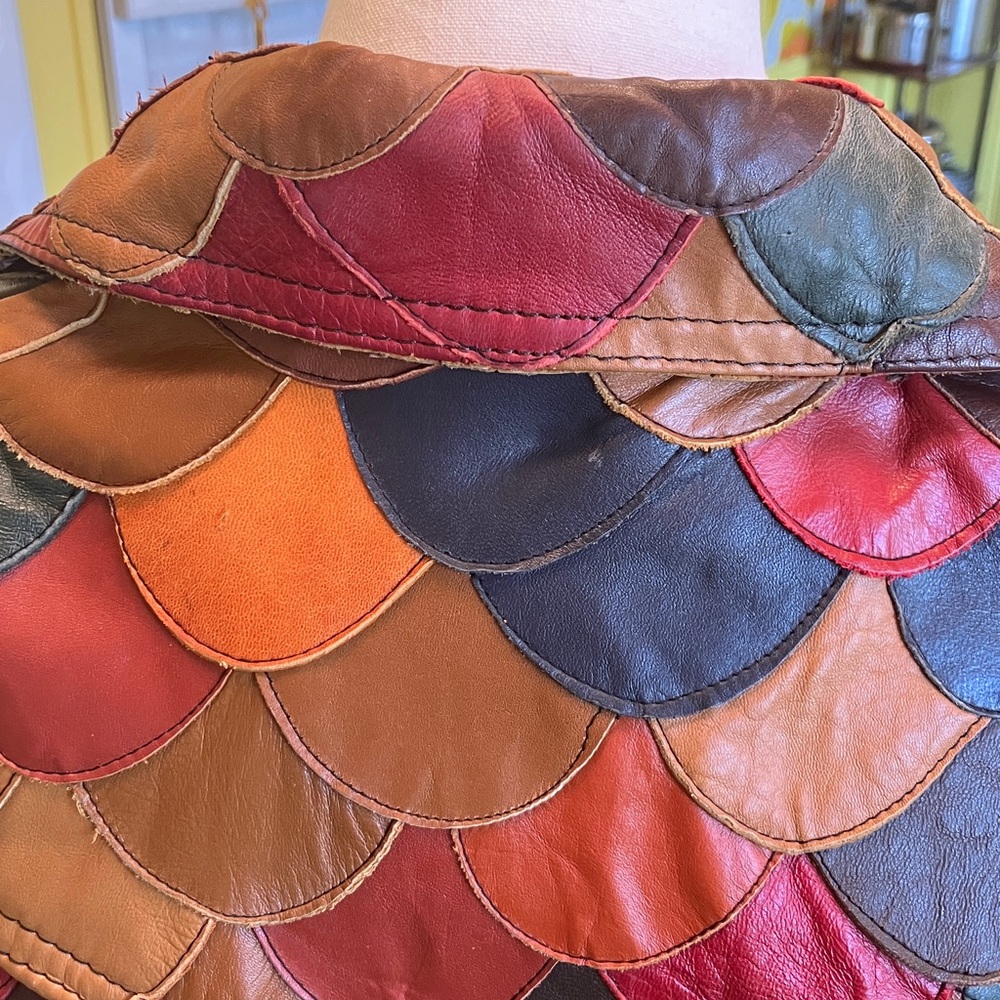 Vintage 70’s Patchwork Leather Jacket - Small - image 8